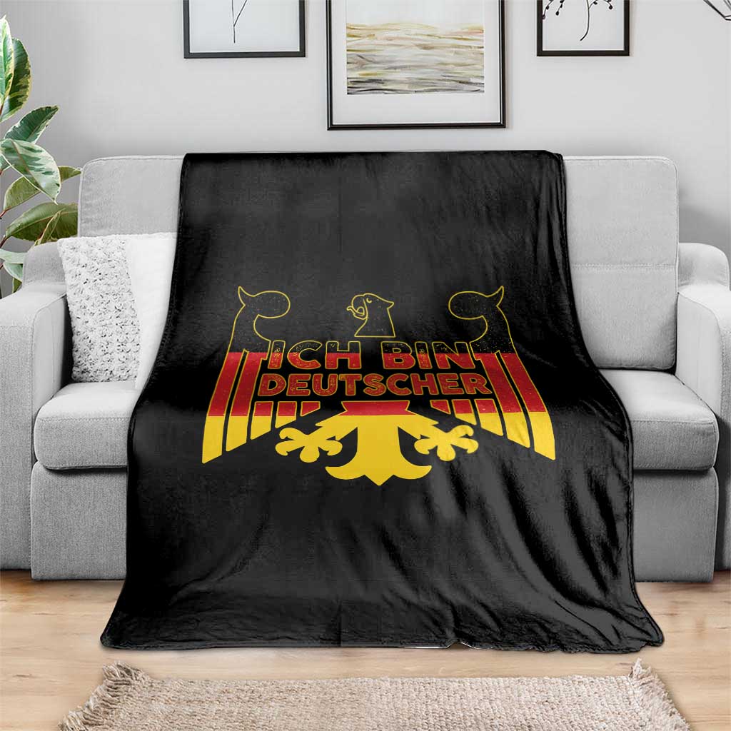 Proud Germany Throw Blanket Ich Bin Deutscher Bundesadler Coat of Arms - Wonder Print Shop