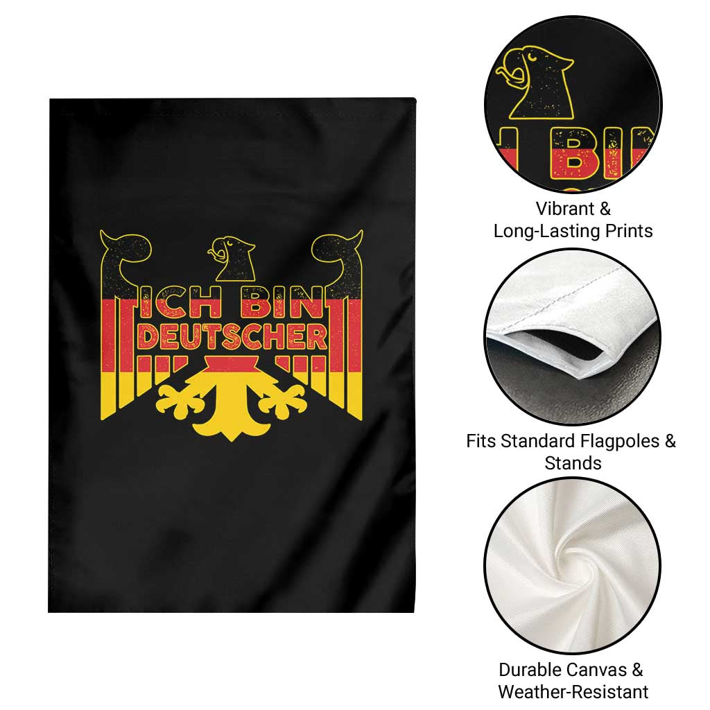 Proud Germany Garden Flag Ich Bin Deutscher Bundesadler Coat of Arms - Wonder Print Shop