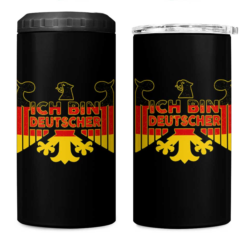 Proud Germany 4 in 1 Can Cooler Tumbler Ich Bin Deutscher Bundesadler Coat of Arms - Wonder Print Shop