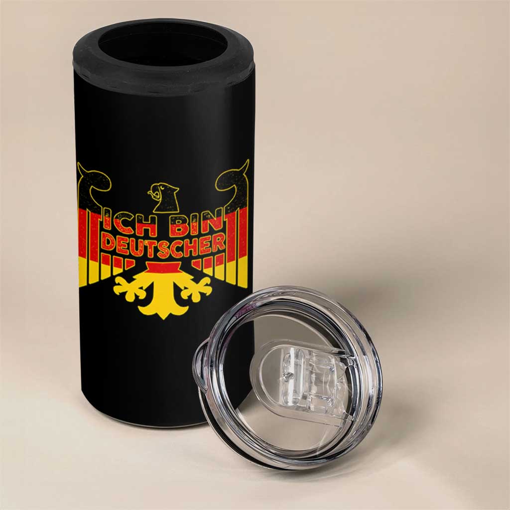 Proud Germany 4 in 1 Can Cooler Tumbler Ich Bin Deutscher Bundesadler Coat of Arms - Wonder Print Shop