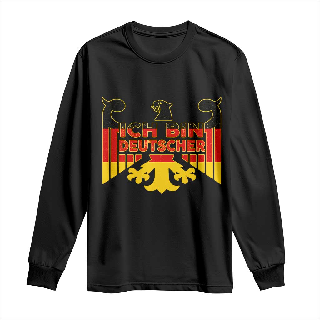 Proud Germany Long Sleeve Shirt Ich Bin Deutscher Bundesadler Coat of Arms - Wonder Print Shop