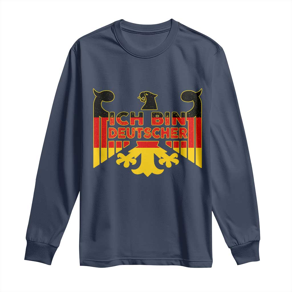 Proud Germany Long Sleeve Shirt Ich Bin Deutscher Bundesadler Coat of Arms - Wonder Print Shop