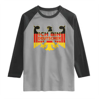 Proud Germany Raglan Shirt Ich Bin Deutscher Bundesadler Coat of Arms - Wonder Print Shop