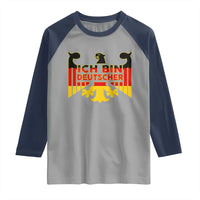 Proud Germany Raglan Shirt Ich Bin Deutscher Bundesadler Coat of Arms - Wonder Print Shop
