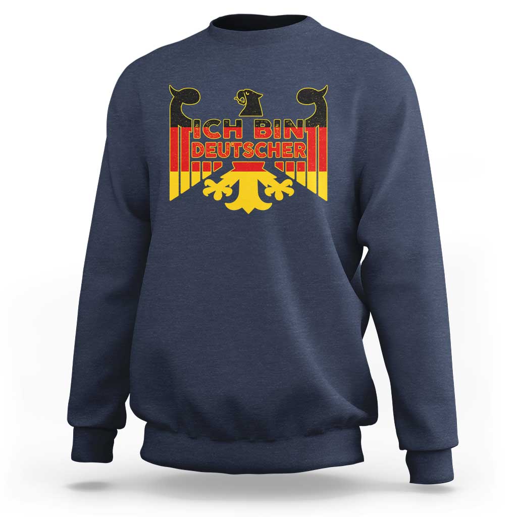 Proud Germany Sweatshirt Ich Bin Deutscher Bundesadler Coat of Arms - Wonder Print Shop