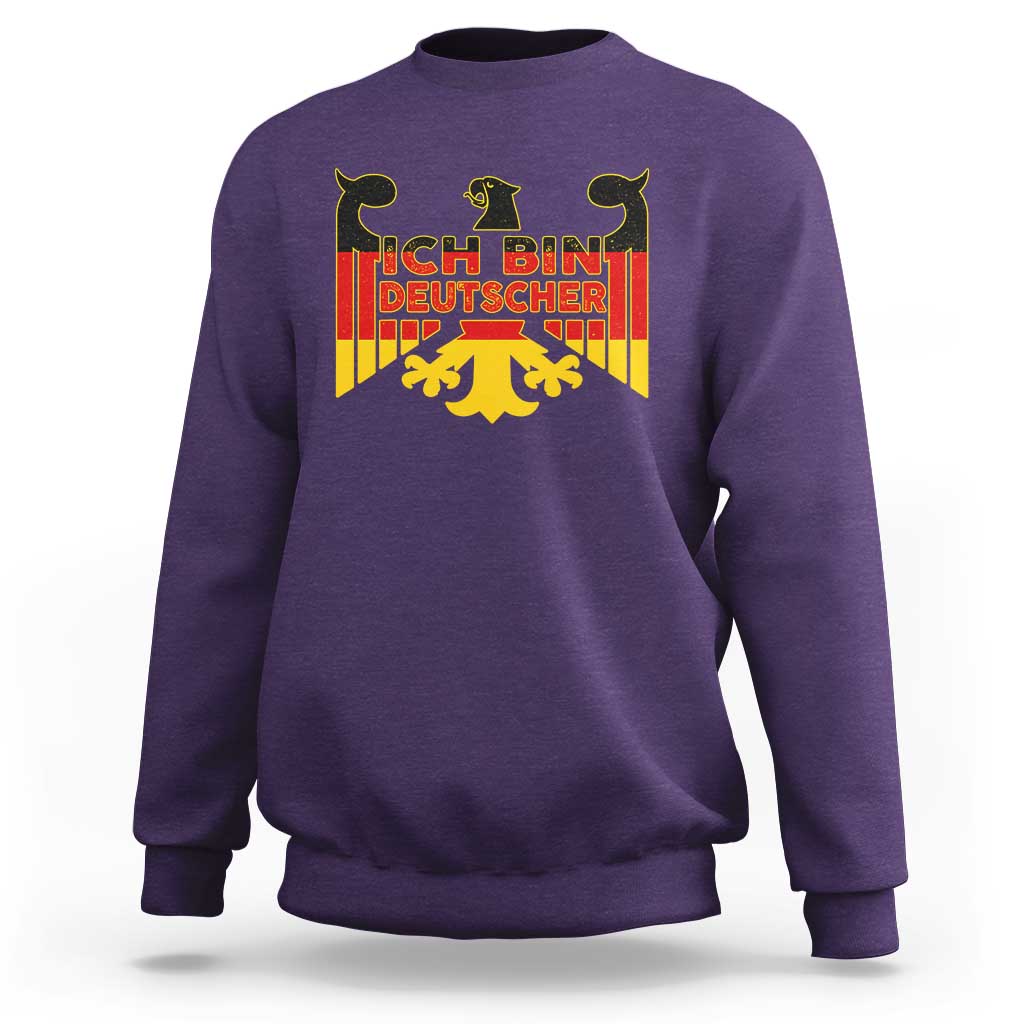 Proud Germany Sweatshirt Ich Bin Deutscher Bundesadler Coat of Arms - Wonder Print Shop