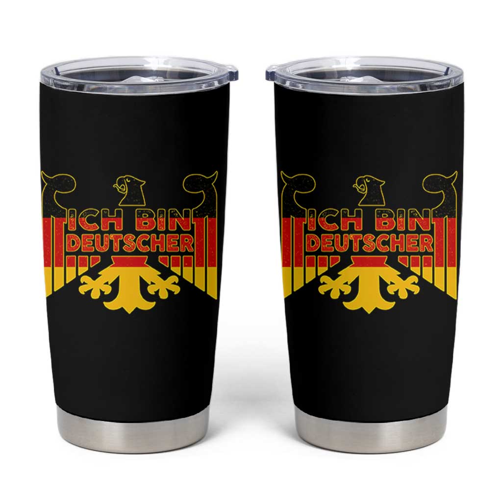 Proud Germany Tumbler Cup Ich Bin Deutscher Bundesadler Coat of Arms - Wonder Print Shop
