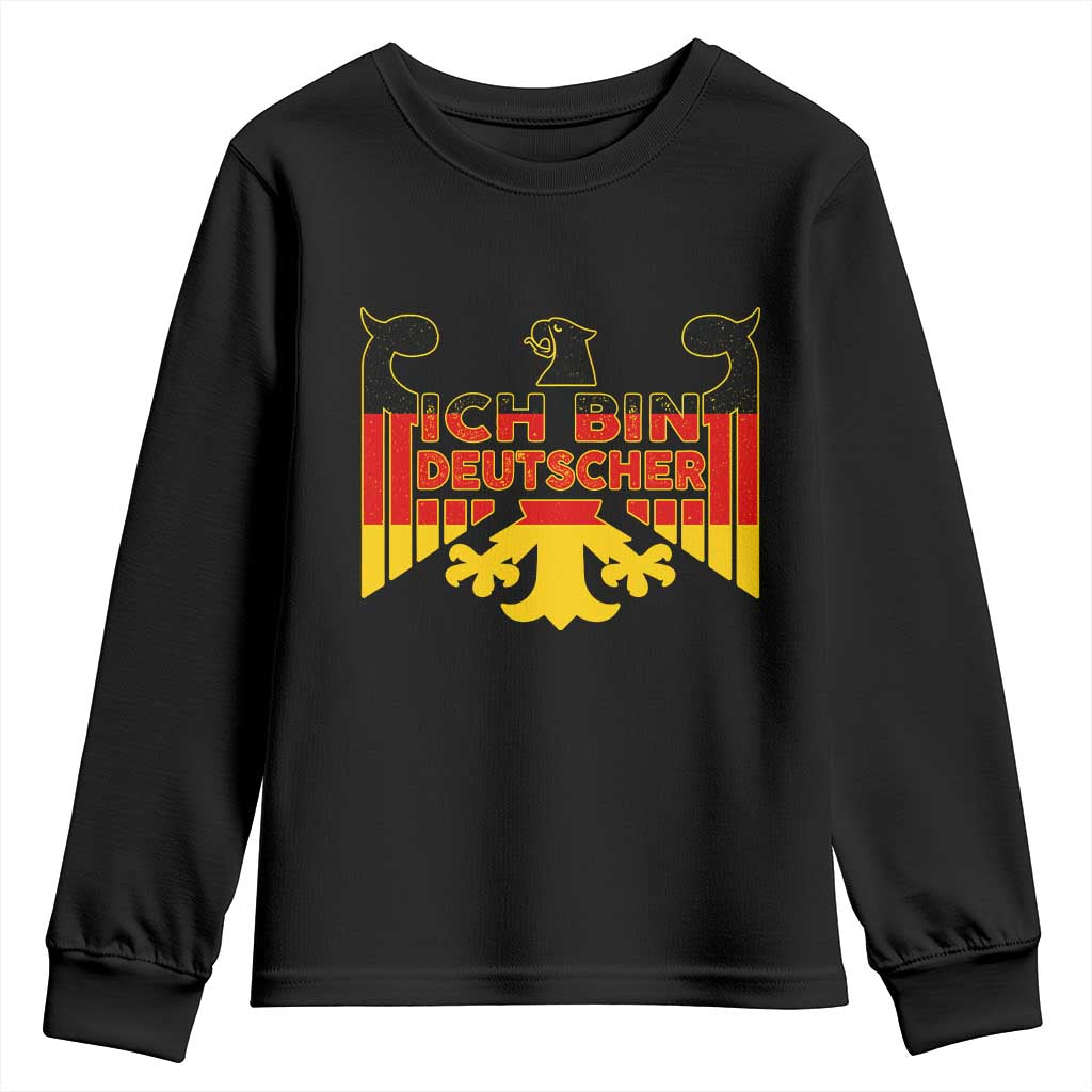 Proud Germany Youth Sweatshirt Ich Bin Deutscher Bundesadler Coat of Arms - Wonder Print Shop