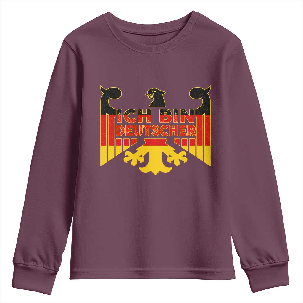 Proud Germany Youth Sweatshirt Ich Bin Deutscher Bundesadler Coat of Arms - Wonder Print Shop