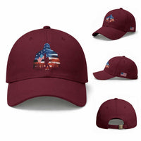 Funny Bigfoot Night Stroll American Flag Baseball Cap Patriotic 4th July