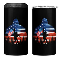 Funny Bigfoot Night Stroll American Flag 4 in 1 Can Cooler Tumbler Patriotic 4th July - Wonder Print Shop
