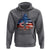Funny Bigfoot Night Stroll American Flag Hoodie Patriotic 4th July - Wonder Print Shop