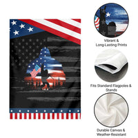 Funny Bigfoot Night Stroll American Flag Patriotic Garden Flag Patriotic 4th July