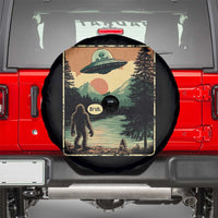 Funny Bigfoot Sasquatch Alien Spaceship UFO Introvert Bruh Spare Tire Cover - Wonder Print Shop
