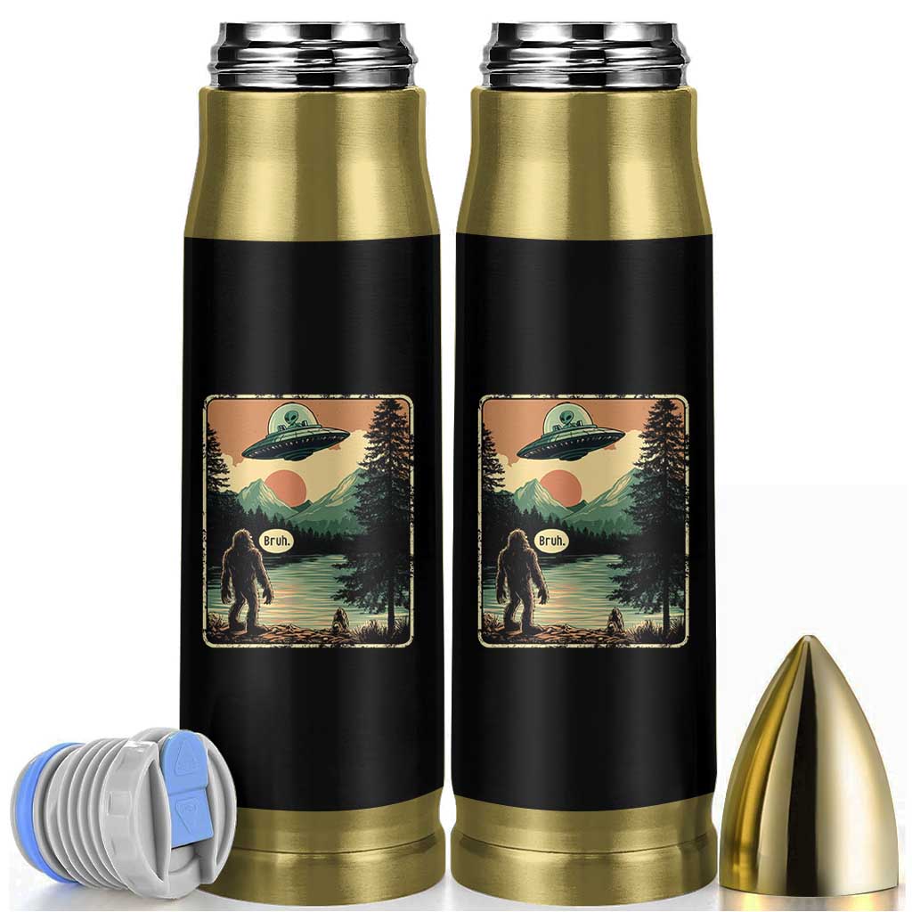 Funny Bigfoot Sasquatch Alien Spaceship UFO Introvert Bruh Bullet Tumbler - Wonder Print Shop