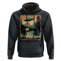 Funny Bigfoot Sasquatch Alien Spaceship UFO Introvert Bruh Hoodie - Wonder Print Shop