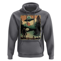 Funny Bigfoot Sasquatch Alien Spaceship UFO Introvert Bruh Hoodie - Wonder Print Shop