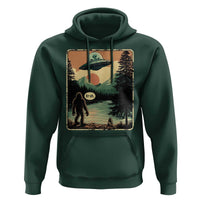 Funny Bigfoot Sasquatch Alien Spaceship UFO Introvert Bruh Hoodie - Wonder Print Shop