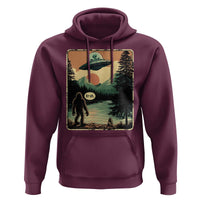 Funny Bigfoot Sasquatch Alien Spaceship UFO Introvert Bruh Hoodie - Wonder Print Shop