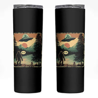 Funny Bigfoot Sasquatch Alien Spaceship UFO Introvert Bruh Skinny Tumbler - Wonder Print Shop