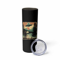 Funny Bigfoot Sasquatch Alien Spaceship UFO Introvert Bruh Skinny Tumbler - Wonder Print Shop