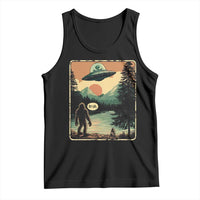 Funny Bigfoot Sasquatch Alien Spaceship UFO Introvert Bruh Tank Top - Wonder Print Shop