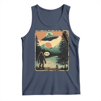 Funny Bigfoot Sasquatch Alien Spaceship UFO Introvert Bruh Tank Top - Wonder Print Shop