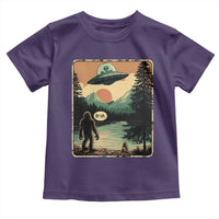 Funny Bigfoot Sasquatch Alien Spaceship UFO Introvert Bruh Toddler T Shirt - Wonder Print Shop