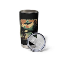 Funny Bigfoot Sasquatch Alien Spaceship UFO Introvert Bruh Tumbler Cup - Wonder Print Shop