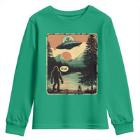 Funny Bigfoot Sasquatch Alien Spaceship UFO Introvert Bruh Youth Sweatshirt - Wonder Print Shop
