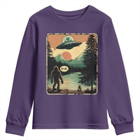 Funny Bigfoot Sasquatch Alien Spaceship UFO Introvert Bruh Youth Sweatshirt - Wonder Print Shop
