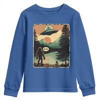 Funny Bigfoot Sasquatch Alien Spaceship UFO Introvert Bruh Youth Sweatshirt - Wonder Print Shop