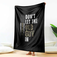 Funny Dont Let The Old Guy In Throw Blanket Vintage Camo American Flag - Wonder Print Shop