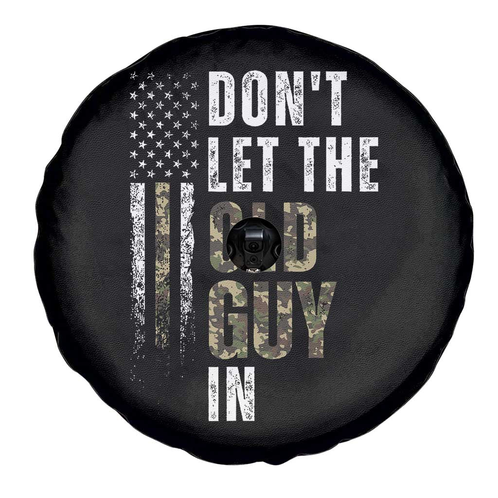 Funny Dont Let The Old Guy In Spare Tire Cover Vintage Camo American Flag - Wonder Print Shop