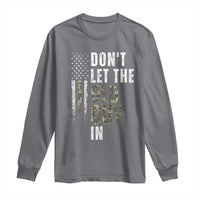 Funny Dont Let The Old Guy In Long Sleeve Shirt Vintage Camo American Flag - Wonder Print Shop