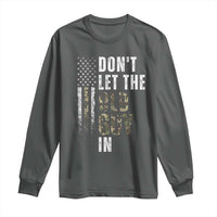 Funny Dont Let The Old Guy In Long Sleeve Shirt Vintage Camo American Flag - Wonder Print Shop