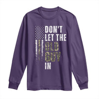 Funny Dont Let The Old Guy In Long Sleeve Shirt Vintage Camo American Flag - Wonder Print Shop