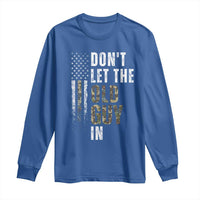 Funny Dont Let The Old Guy In Long Sleeve Shirt Vintage Camo American Flag - Wonder Print Shop