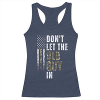 Funny Dont Let The Old Guy In Racerback Tank Top Vintage Camo American Flag - Wonder Print Shop
