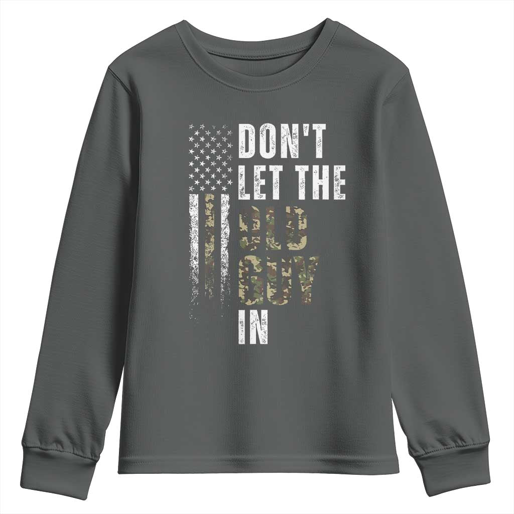 Funny Dont Let The Old Guy In Youth Sweatshirt Vintage Camo American Flag - Wonder Print Shop