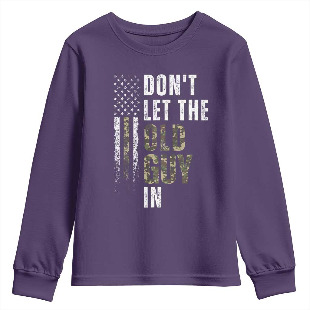 Funny Dont Let The Old Guy In Youth Sweatshirt Vintage Camo American Flag - Wonder Print Shop