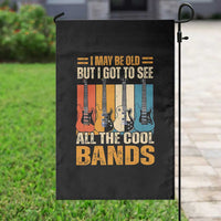 Funny I May Be Old But I Got To See All The Cool Bands Garden Flag Guitar - Wonder Print Shop