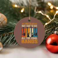 Funny I May Be Old But I Got To See All The Cool Bands Ceramic Ornament Guitar - Wonder Print Shop