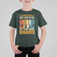 Funny I May Be Old But I Got To See All The Cool Bands T Shirt For Kid Guitar - Wonder Print Shop