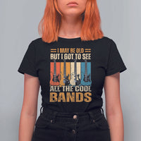Funny I May Be Old But I Got To See All The Cool Bands T Shirt For Women Guitar - Wonder Print Shop