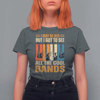 Funny I May Be Old But I Got To See All The Cool Bands T Shirt For Women Guitar - Wonder Print Shop