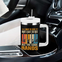Funny I May Be Old But I Got To See All The Cool Bands Tumbler With Handle Guitar - Wonder Print Shop
