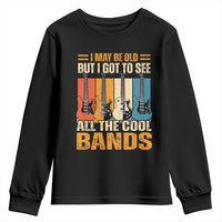 Funny I May Be Old But I Got To See All The Cool Bands Youth Sweatshirt Guitar - Wonder Print Shop