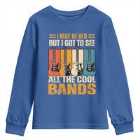 Funny I May Be Old But I Got To See All The Cool Bands Youth Sweatshirt Guitar - Wonder Print Shop