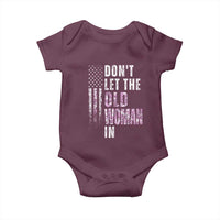 Funny Dont Let The Old Woman In Baby Onesie Vintage Pink Camo American Flag - Wonder Print Shop